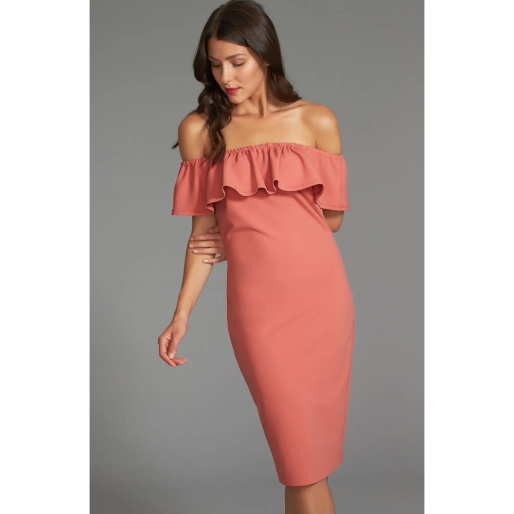 Ruffle off the shoulder midi dress size 4